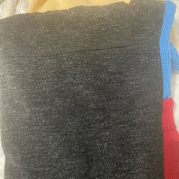 Patchwork up-cycled knit elastic waist full leg pants. All fabrics very soft. - Picture 11 of 16